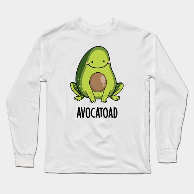 Avocatoad Funny Avocado Toad Pun Long Sleeve T-Shirt by punnybone